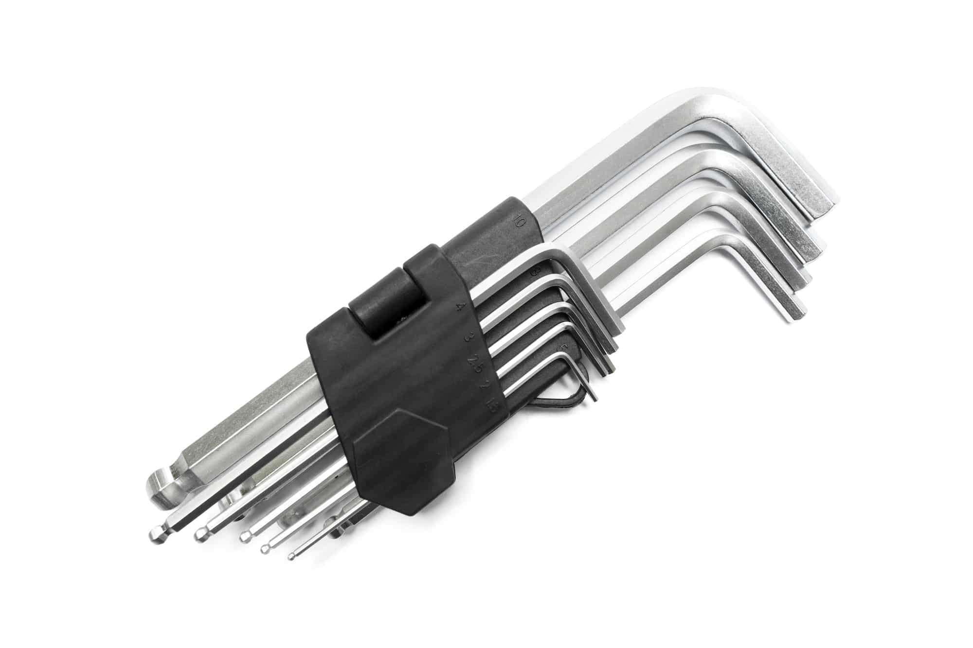 Word from hex keys on white background
